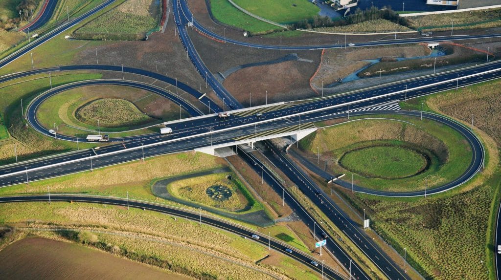 Spiral Slip Roads at Rossbrien Interchage