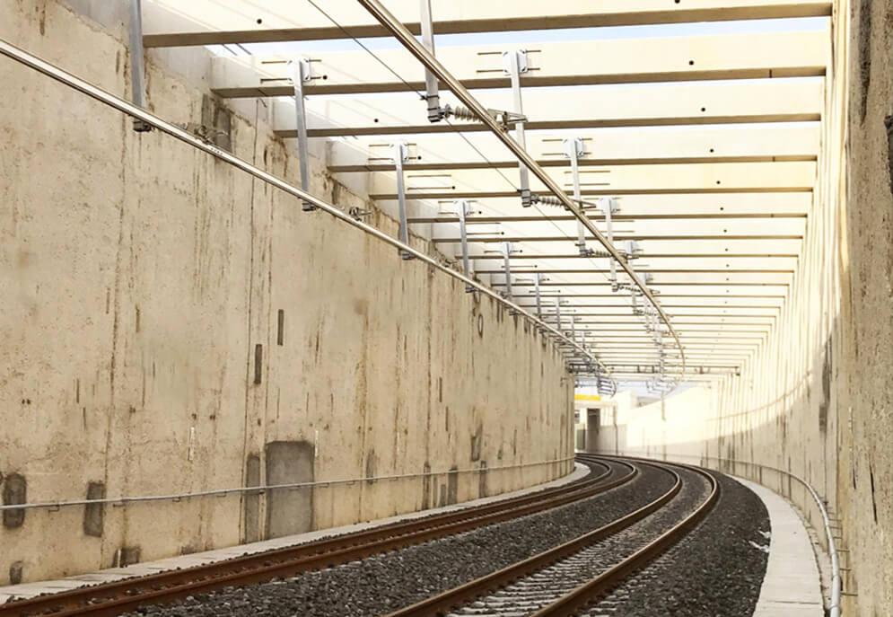 View of a tunnel on the CNM (Nîmes-Montpellier Bypass)